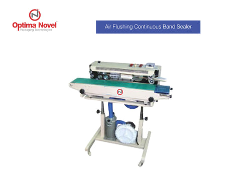 optimanovel™ Continous Band Sealer -Horizontal (MS) with Air Flushing . - Optimanovel Packaging Technologies