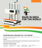 Continuous Band Sealer for Bags upto 15 KGS