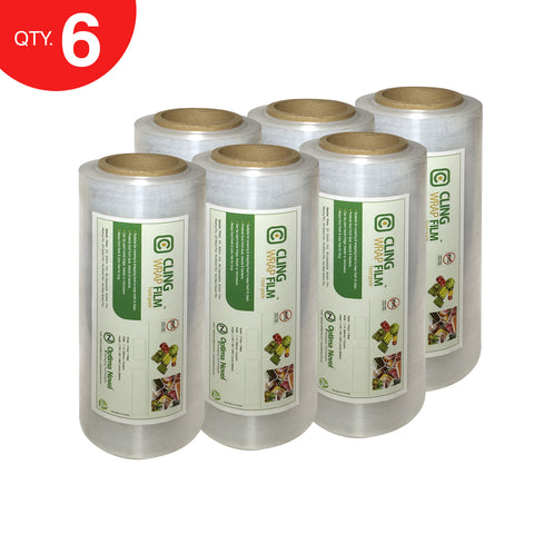 optimanovel Cling wrap Film ® , PE based,Food Grade. 30 cms x600mtrs [Box of 6] - Optimanovel Packaging Technologies